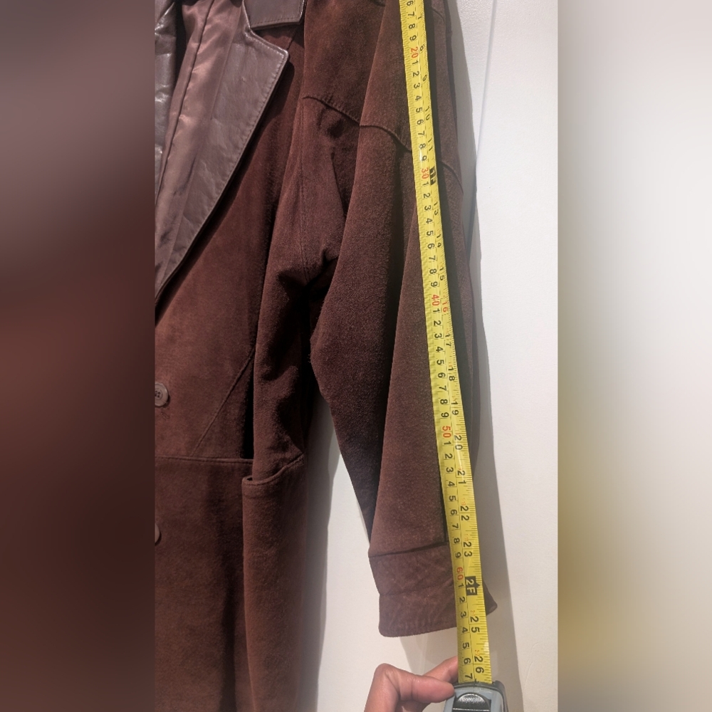 VINTAGE Marquis Brown 100% Suede Leather Jacket - Picture 16 of 16